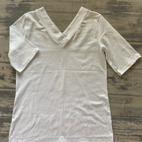 Modbod White Double V Tee, Made in the USA - Picture 4 of 4